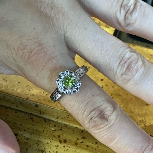 Interchangeable Multi Gemstone Sterling Silver Ring Size 9 - Picture 5 of 10